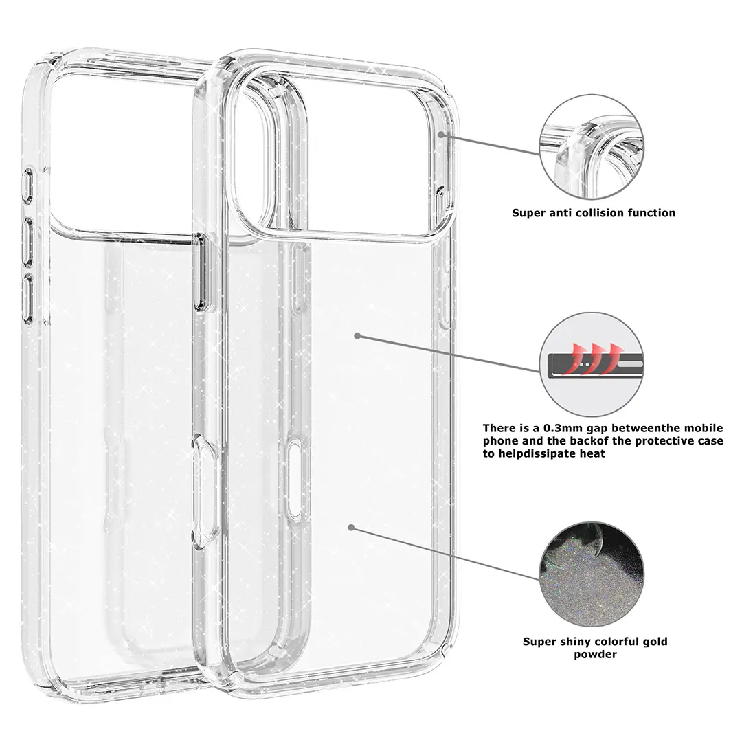 iPhone 17 Pro Fleck Glitter Case Clear
